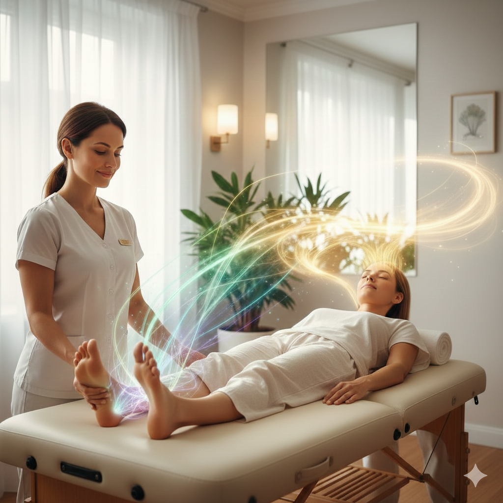 La synergie réflexologie et massage. Un soin signature unique