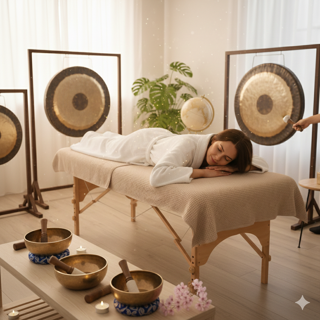 Séance de gong. Une expérience de relaxation profonde et vibratoire